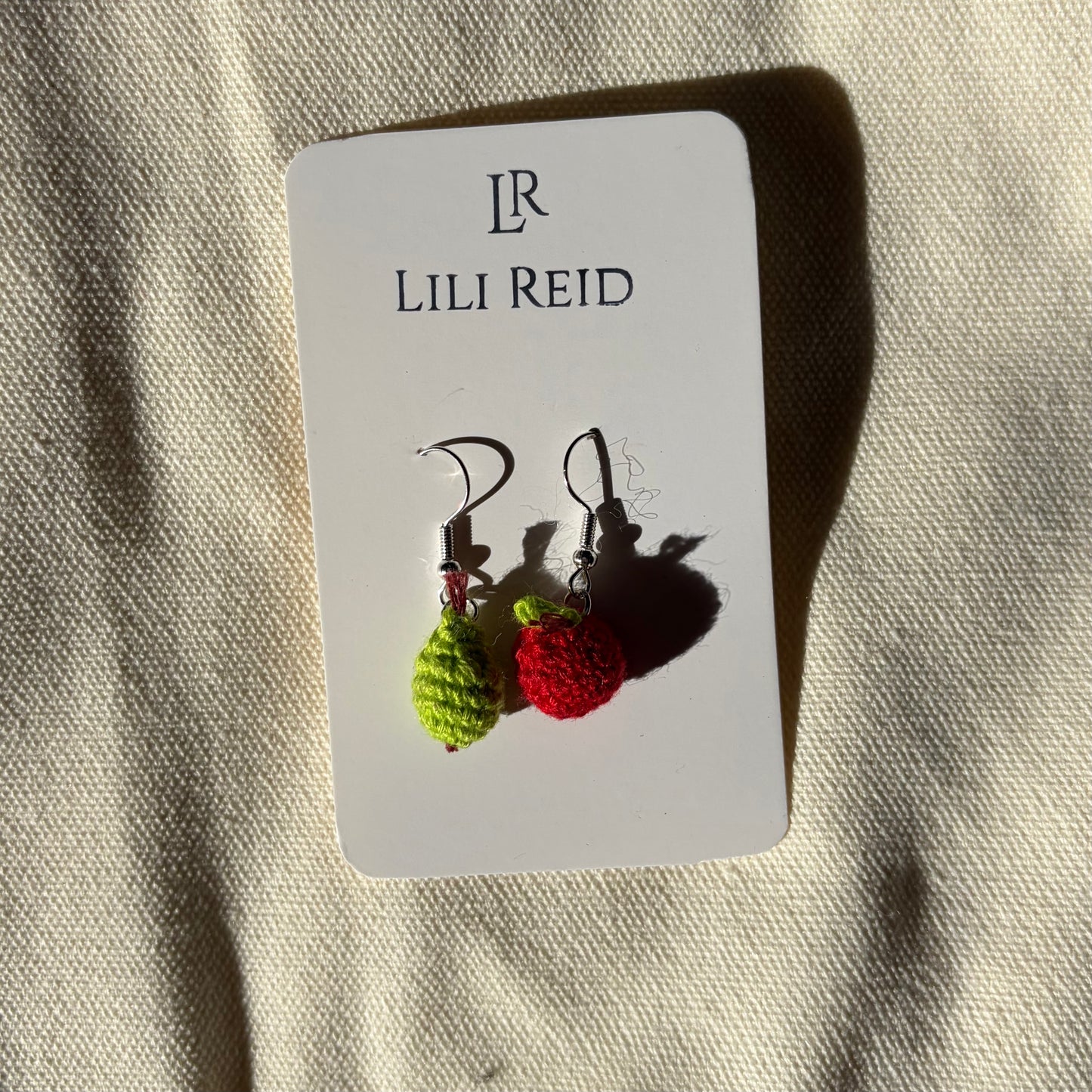 Apple and pear earrings
