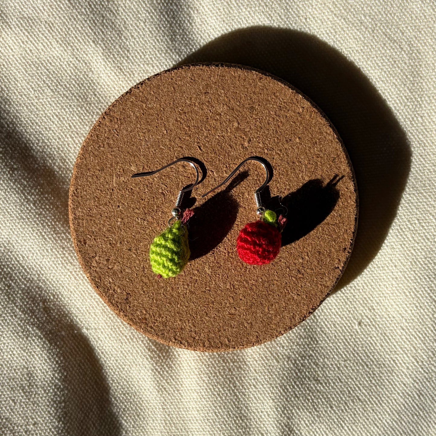 Apple and pear earrings