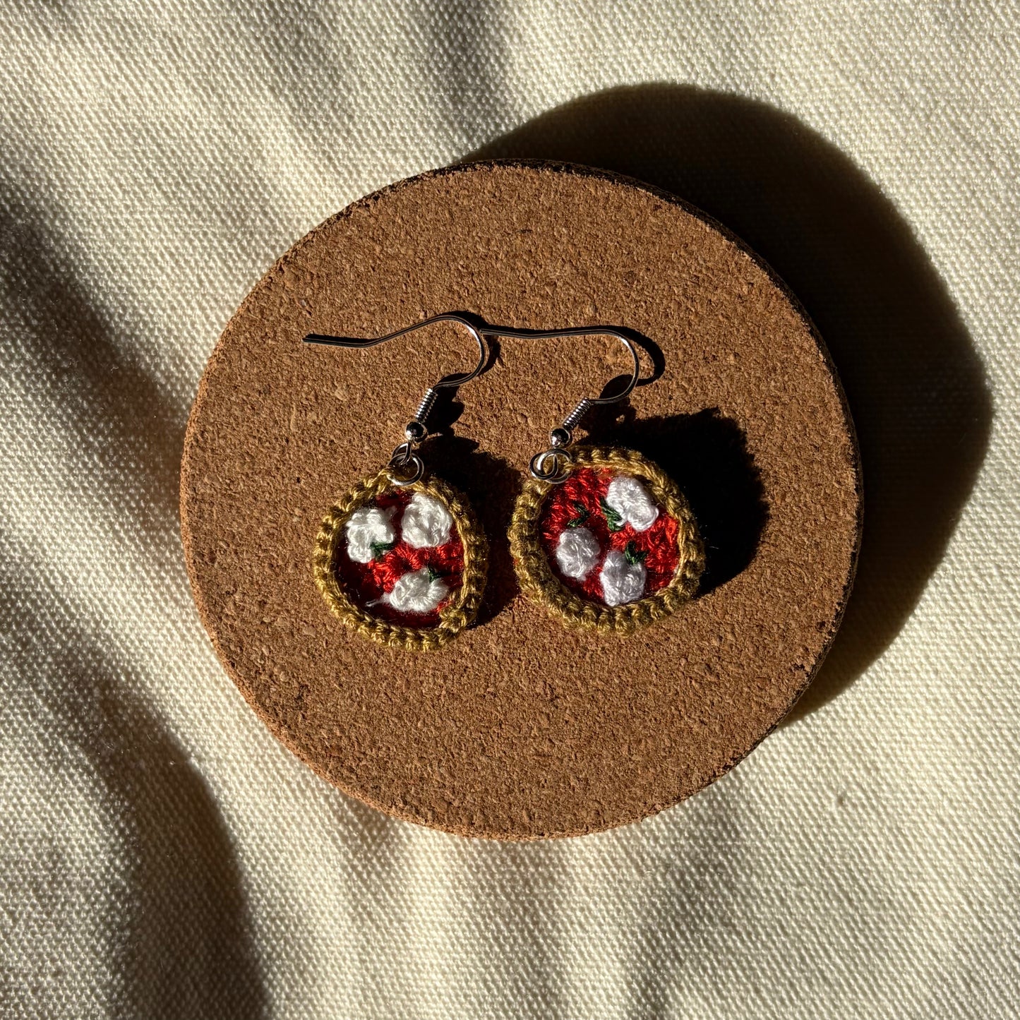 Pizza earrings